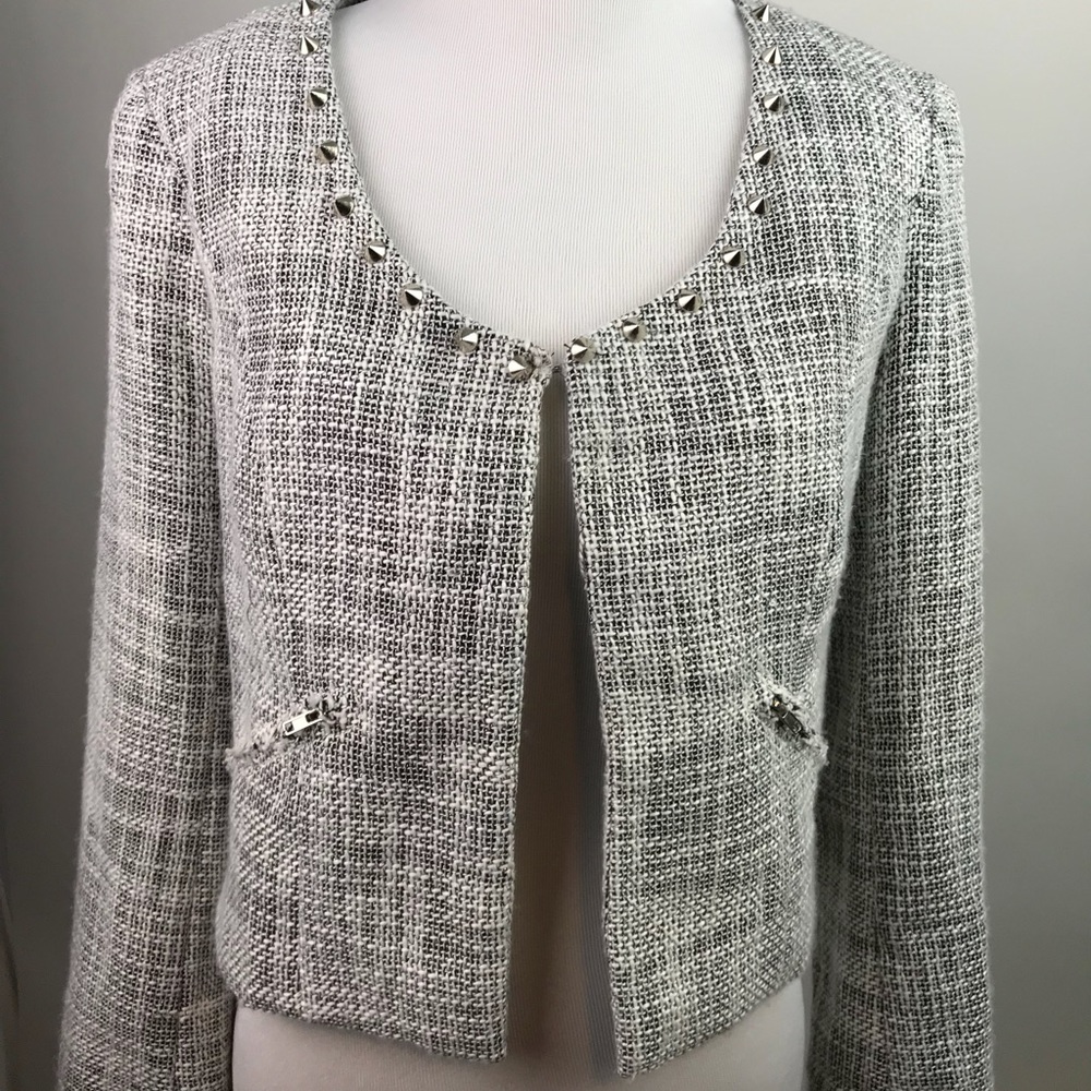 Mustard Seed Spiked Cropped Blazer M AM63